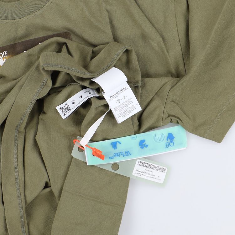 Off-White Green Caravaggio Boy Oversized T-Shirt 5