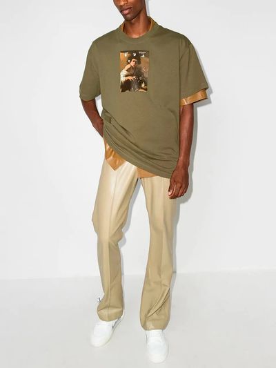 Off-White Green Caravaggio Boy Oversized T-Shirt 3