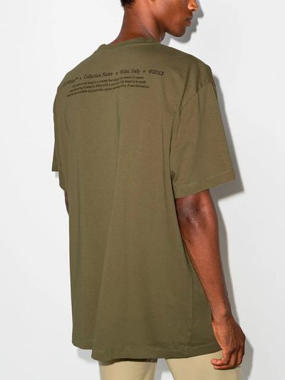 Off-White Green Caravaggio Boy Oversized T-Shirt 6