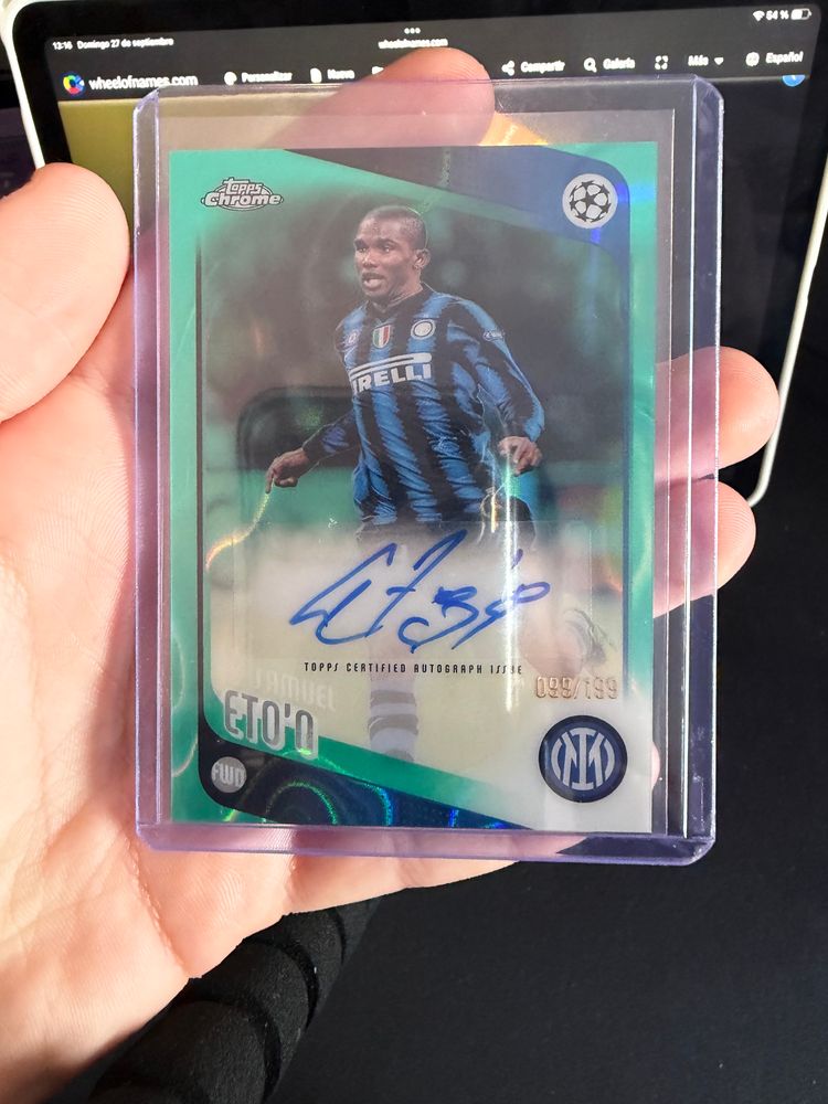 Topps Chrome Autographed Football Trading Card image 1