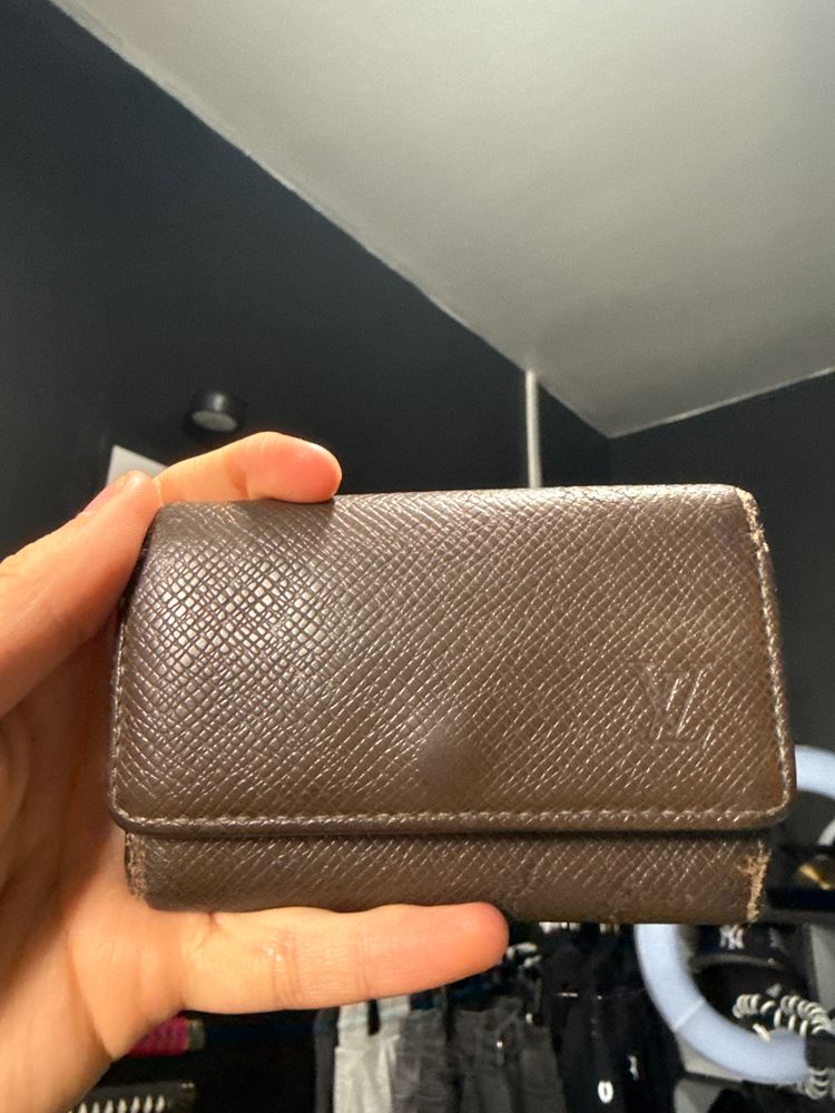 Brown Louis Vuitton Leather key Wallet