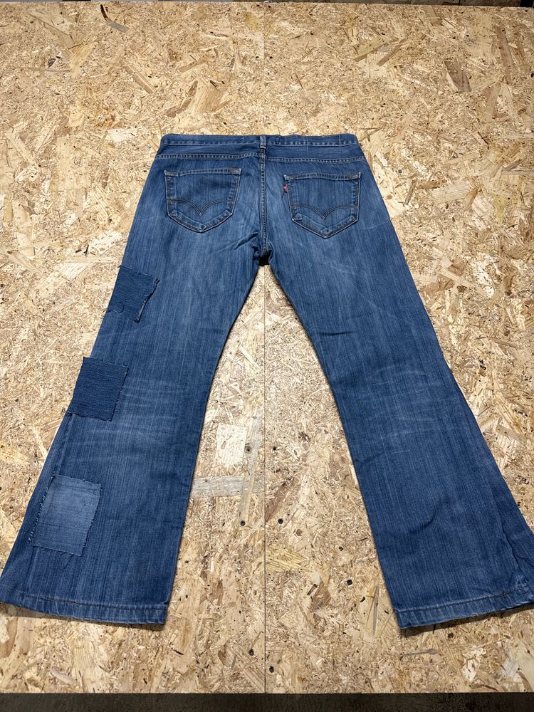 blue patched jeans 2