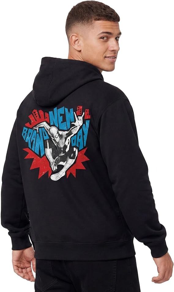 On Running Black Hoodie With Graphic Print On Back product image