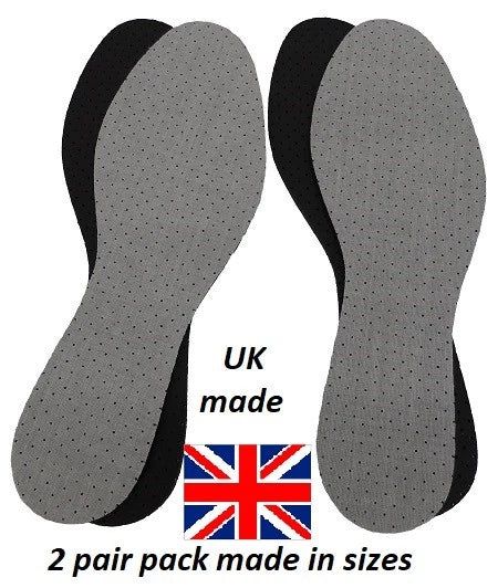 2 Pair Pack of Odour Attacker Ready Cut to Size Shoe Insoles Sizes UK 3 TO 15s image 1