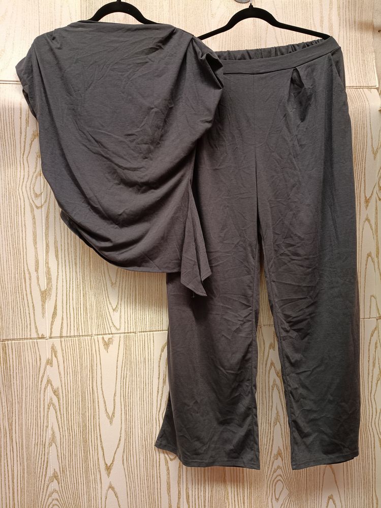 Grey Top And Pants Set