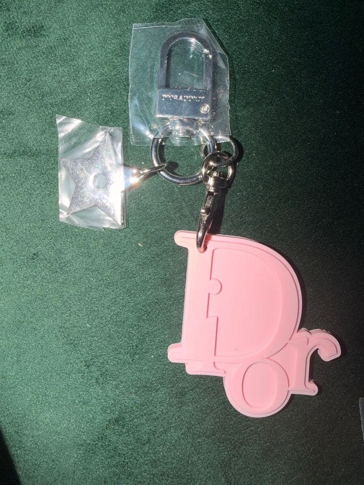 Dior Keychain With Star And Pink Dior Charm image 2