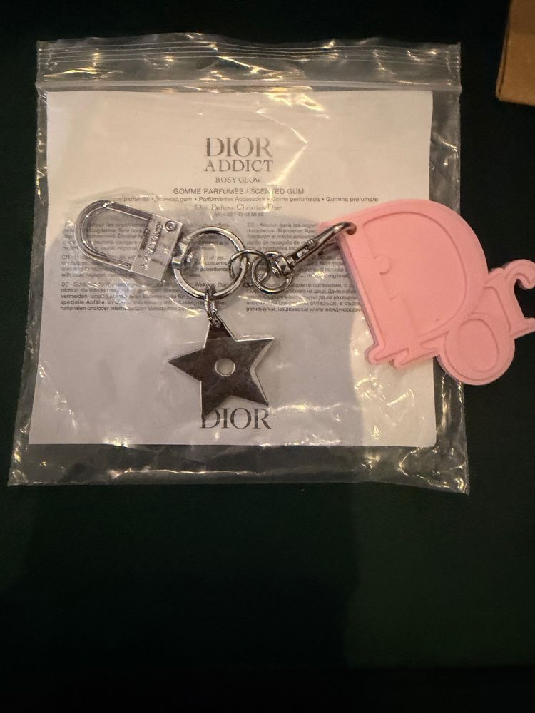 Dior Keychain With Star And Pink Dior Charm image 1