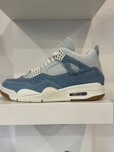 Blue And White High-Top Sneakers