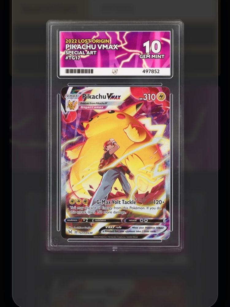GRADED 2022 LOST ORIGIN PIKACHU VMAX SPECIAL ART #TG17