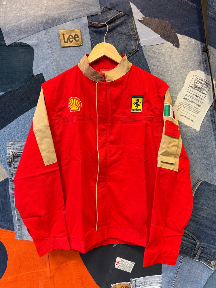 Ferrari Red And Beige Jacket