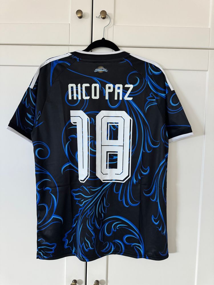 Nico Paz Argentina away jersey image 1