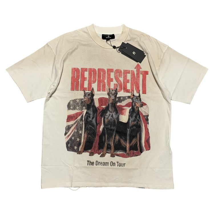 Represent Small Dream On Tour Washed Ecru White Tee