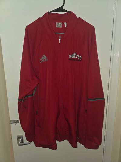 Adidas Wolves Red Zip-Up Jacket