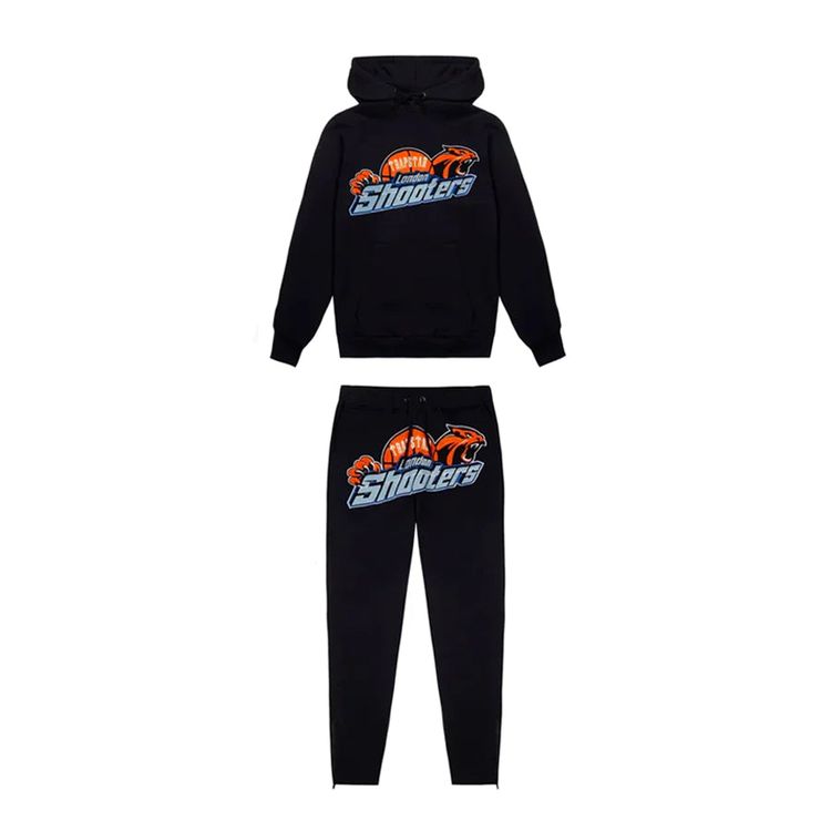 Sourced By CS Trapstar Shooters Tracksuit - Black/Orange product image