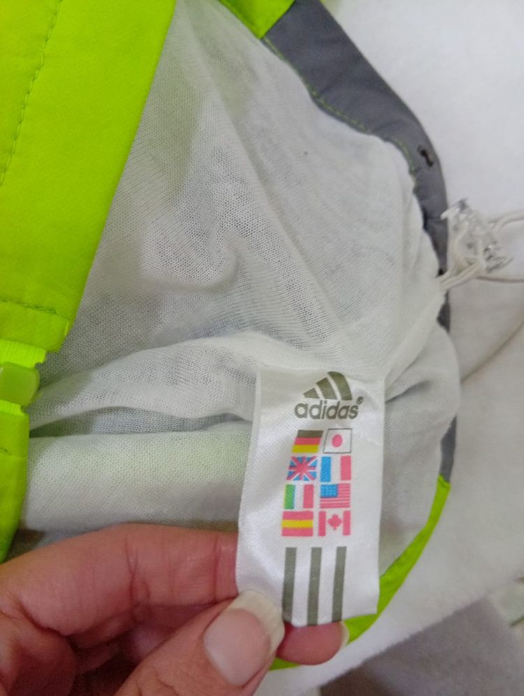 Adidas green and gray jacket 4
