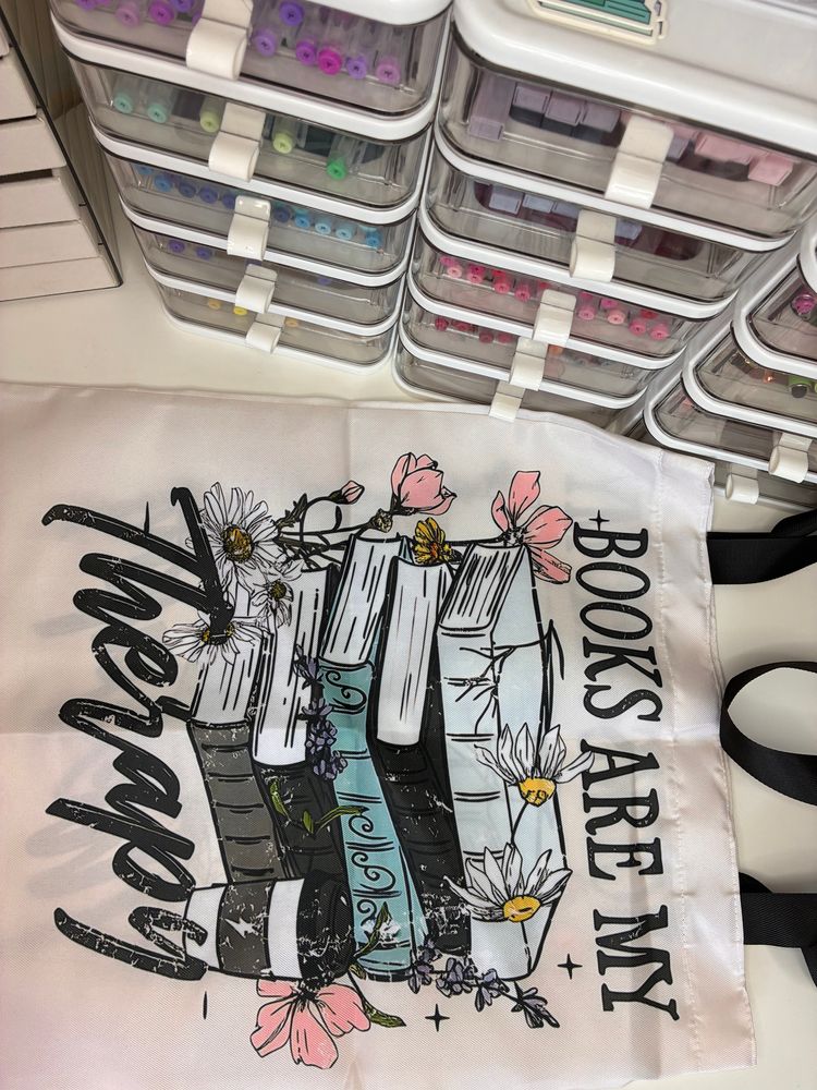 Other White Tote Bags With Book-Themed Prints product image