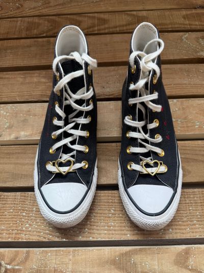Converse Valentines Day All Star high-top trainers. UK4.5 EU37.5 4