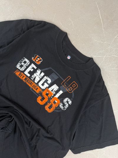 Nfl Bengals Black Graphic T-Shirt