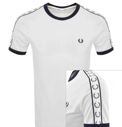 Fred Perry Taped Ringer T shirt - White