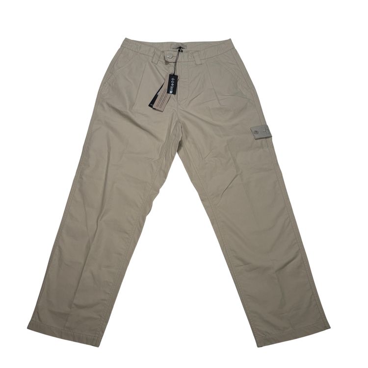 Stone Island Beige Compass Patch Ghost Piece Cargo Trousers