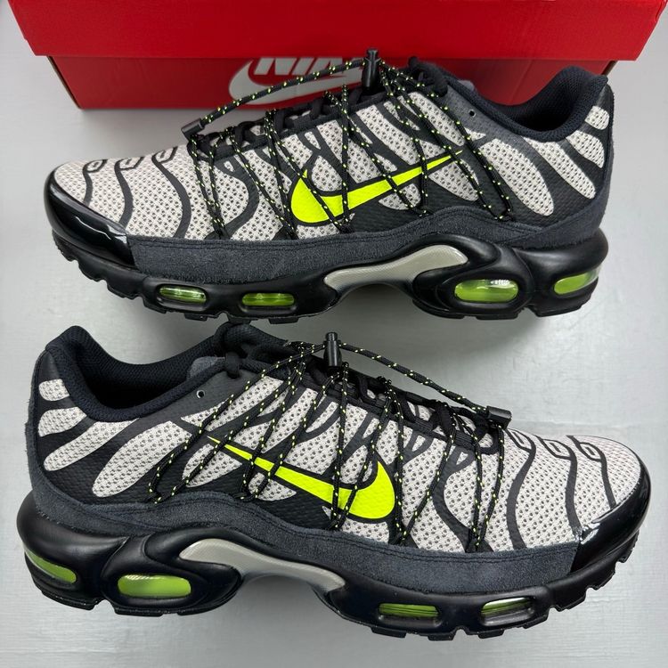 Nike Air Max Plus TN Size UK 10 Utility Black College Grey Volt Men's FD0670-003 image 1