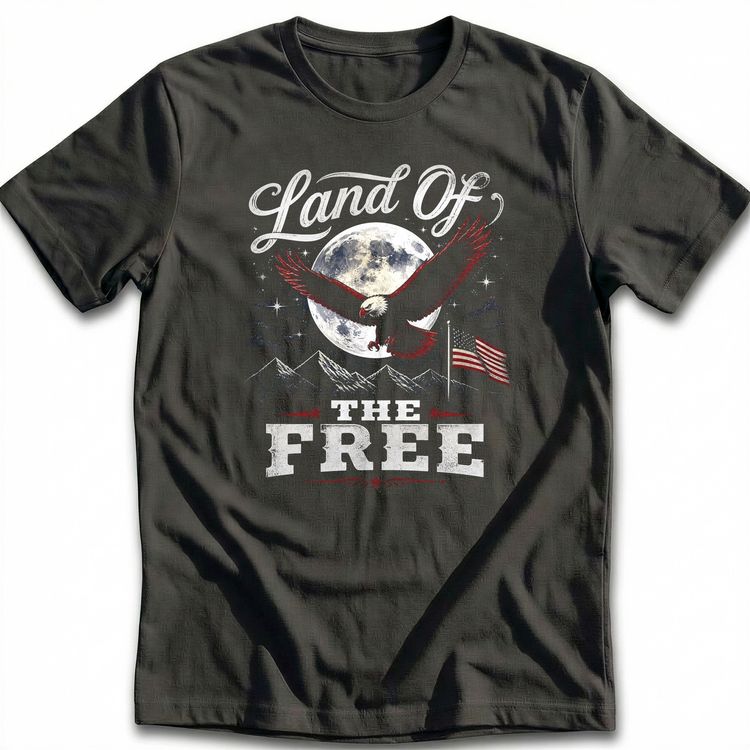 Moonlit Eagle Atmospheric T-Shirt EU image 5
