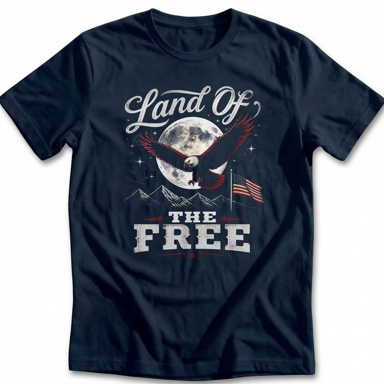 Moonlit Eagle Atmospheric T-Shirt EU image 2