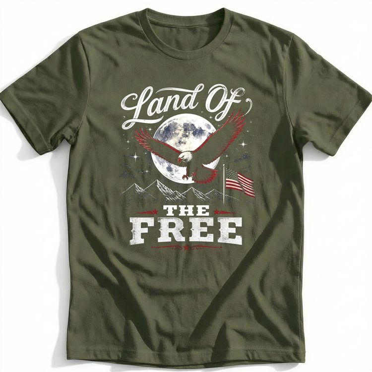 Moonlit Eagle Atmospheric T-Shirt EU image 4