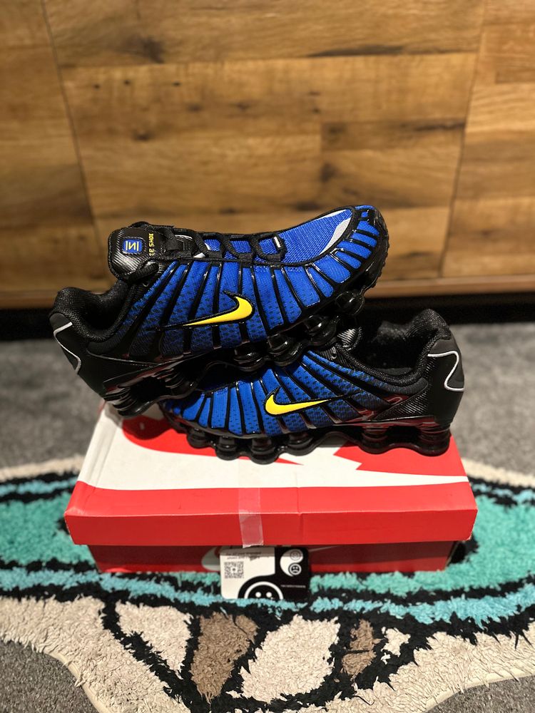 Nike Shox TL“Black Lyon Blue Varsity Maize” U.K. 9.5 obraz 2