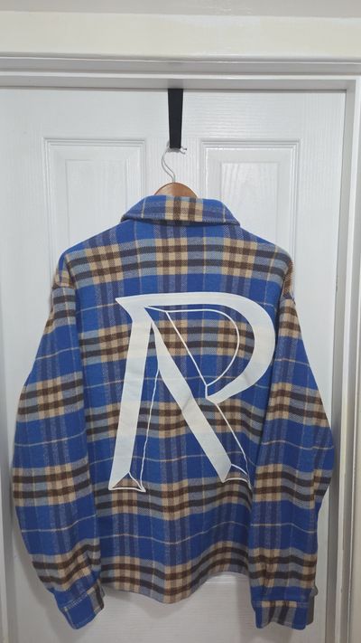 Represent Blue And Brown Plaid Shirt Jacket