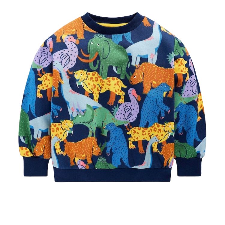 Mini Boden Boys Everyday Printed Sweatshirt In Blue image 1