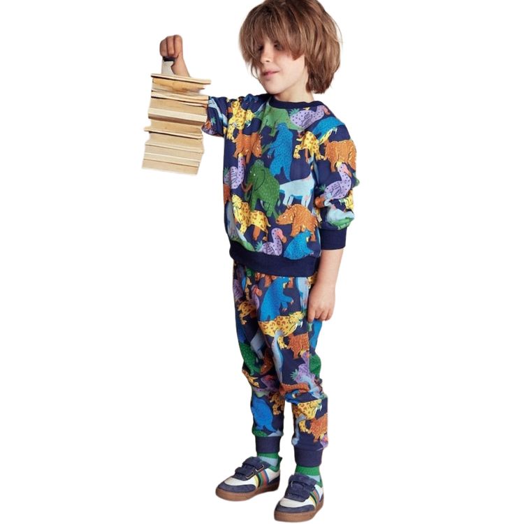 Immagine di Mini Boden Boys Everyday Printed Sweatshirt In Blue 4