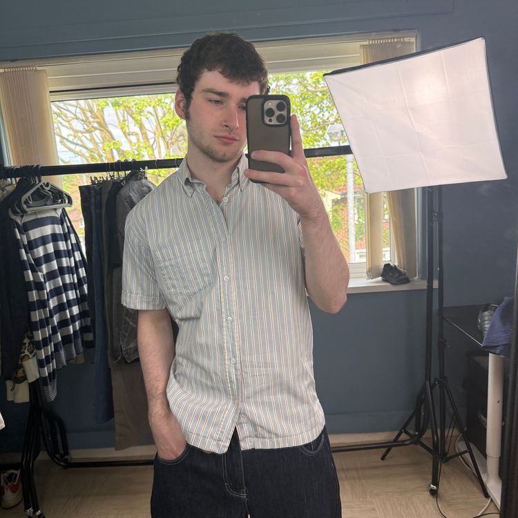 Peter werth button up striped shirt (S)