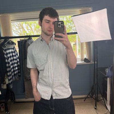 Peter werth button up striped shirt (S)
