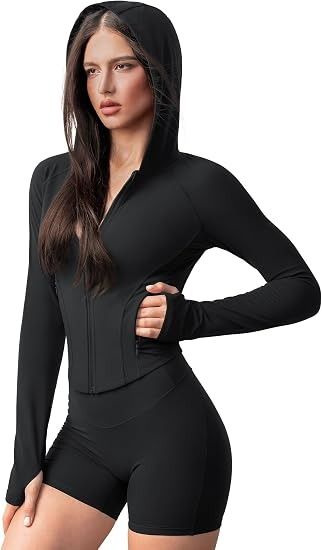 Black Zip-Up Hooded Romper image 3