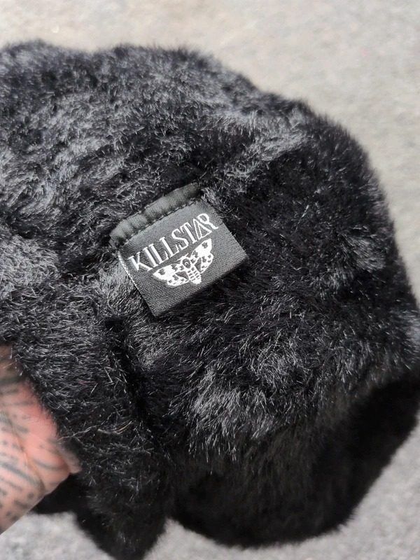 Killstar Black Fuzzy Bucket Hat With Moon And Stars Embroidery imagen 3