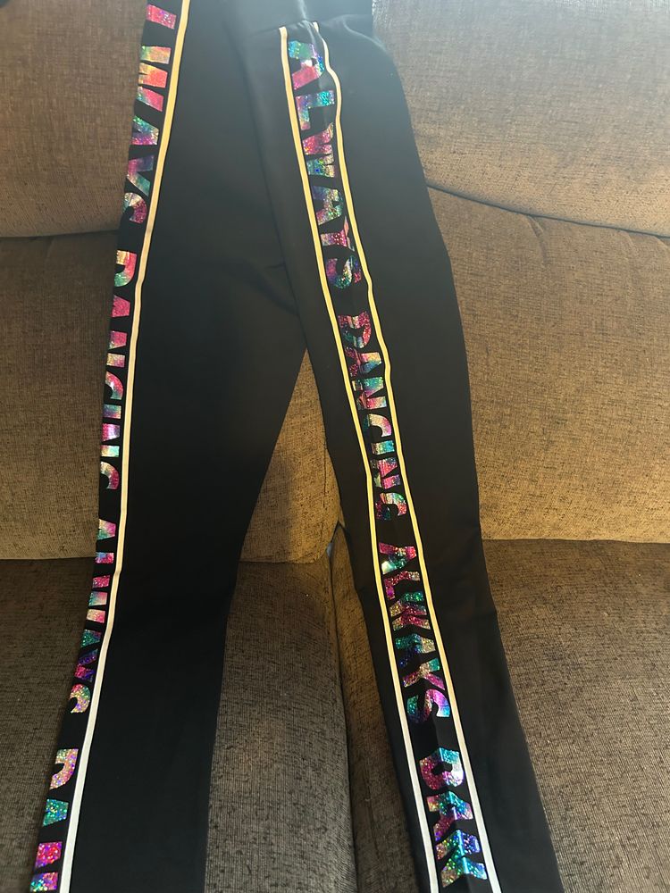 Jojo Siwa Black Leggings With Star And Text Designs 7