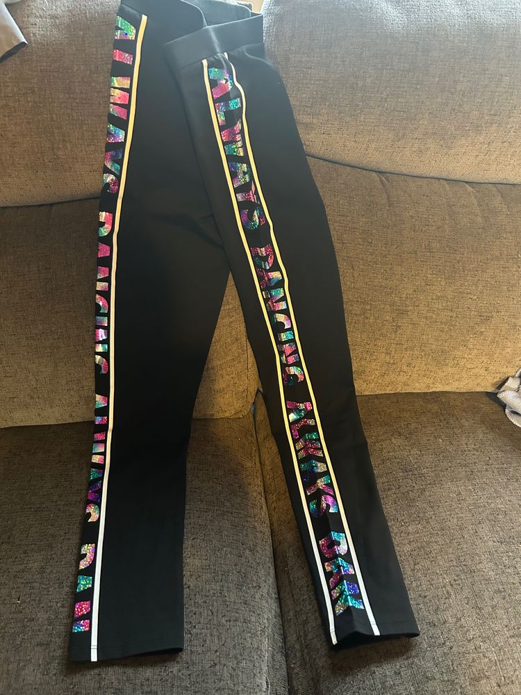 Jojo Siwa Black Leggings With Star And Text Designs 6