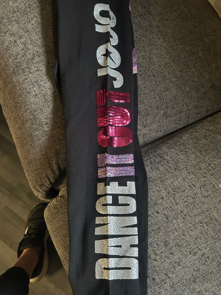 Jojo Siwa Black Leggings With Star And Text Designs 4