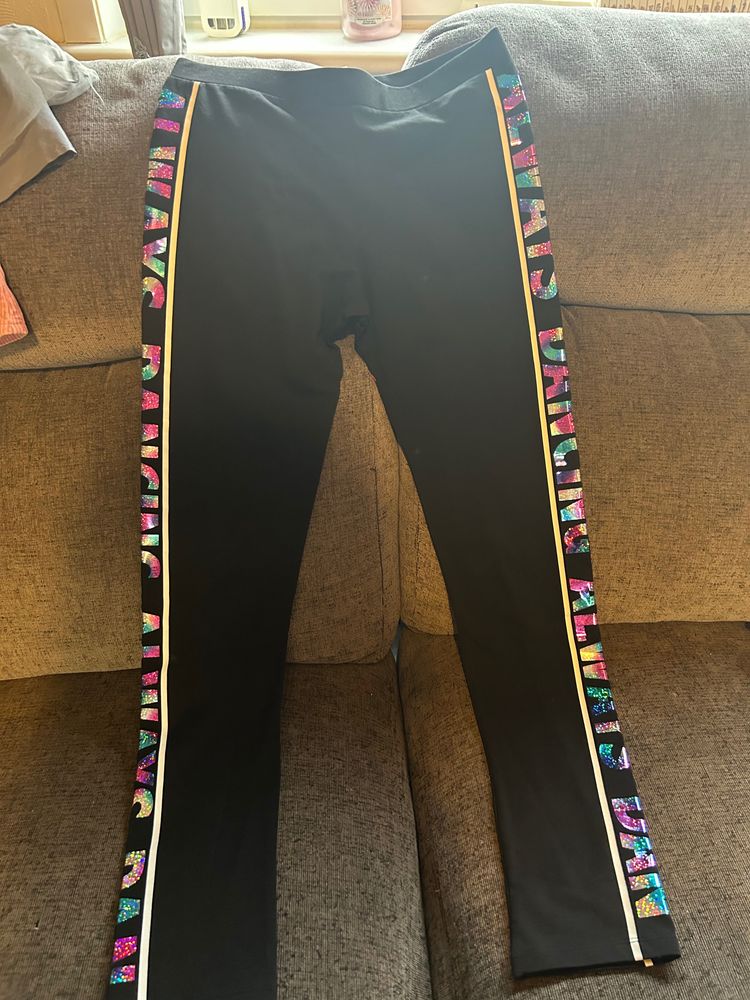 Jojo Siwa Black Leggings With Star And Text Designs 5