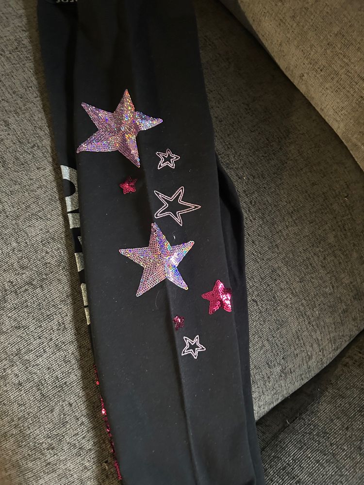 Jojo Siwa Black Leggings With Star And Text Designs 2
