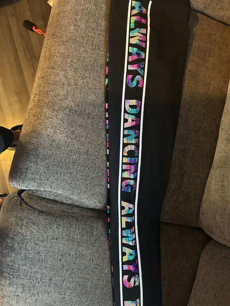 Jojo Siwa Black Leggings With Star And Text Designs 8