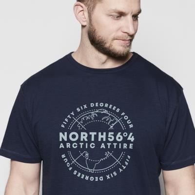 North564 Mens Big And Tall Size Printed Printed Crew Tee in EU Size 3