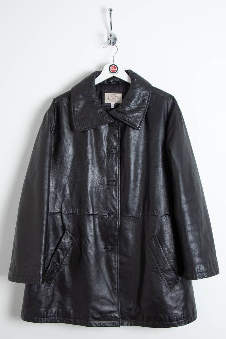 Women's Armani Jeans Leather Parka Jacket (XL) image 1