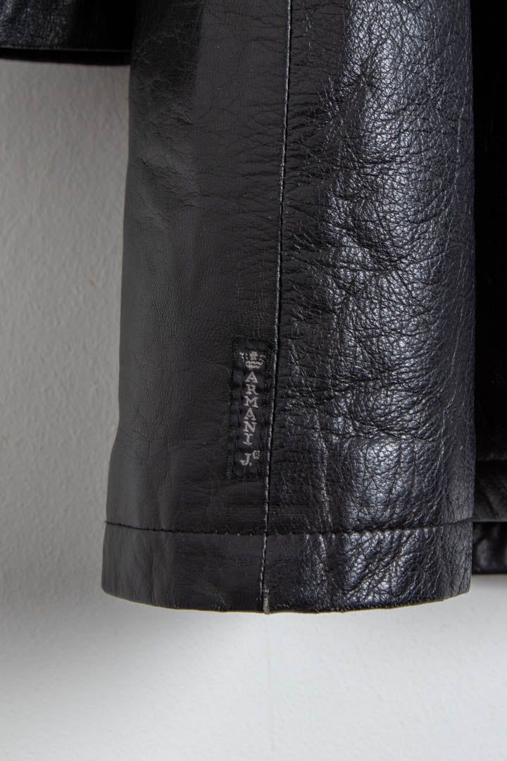 Women's Armani Jeans Leather Parka Jacket (XL) image 5