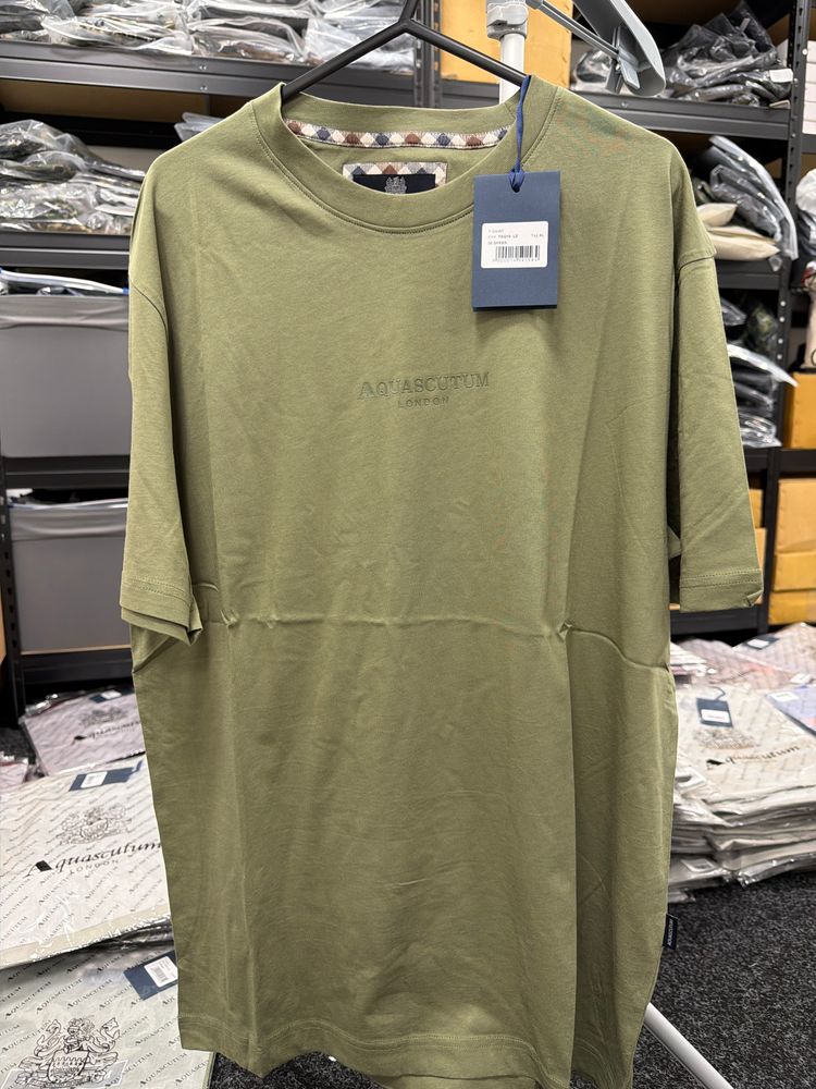 Green AQUASCUTUM tee brand new taq19 
