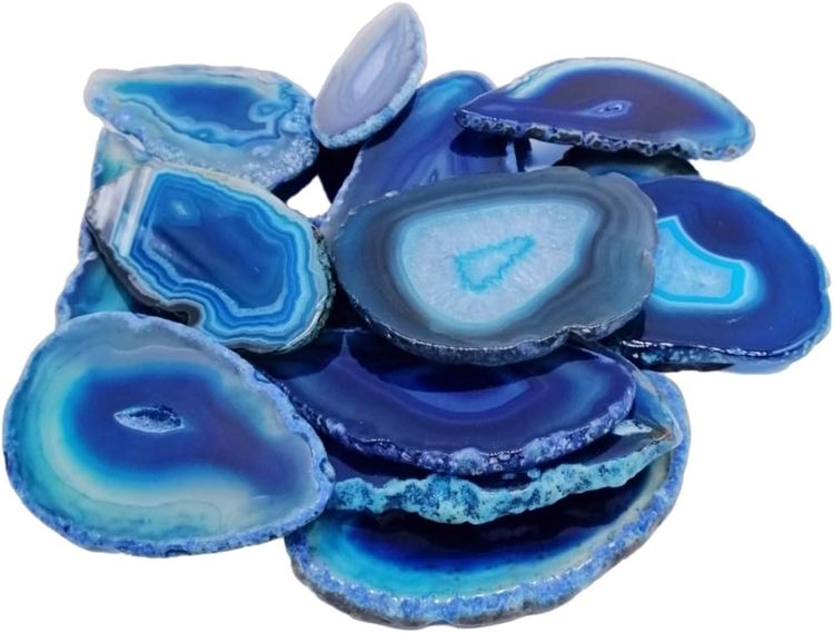 Blue Agate Stone Slices image 1