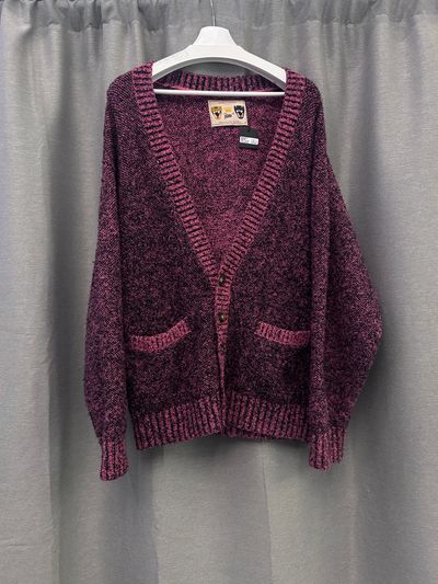Patta Purple And Black Knitted Cardigan