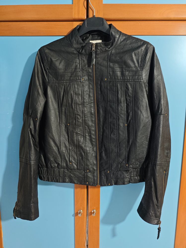 Trend One Black Leather Jacket 3