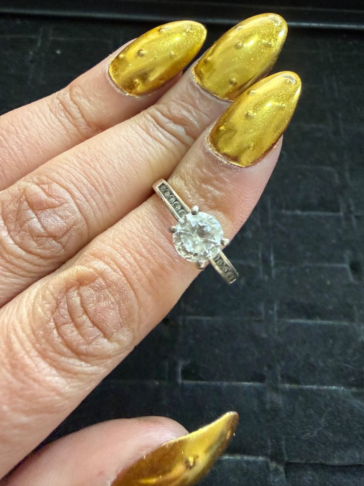 Silver Ring With Clear Stone 2